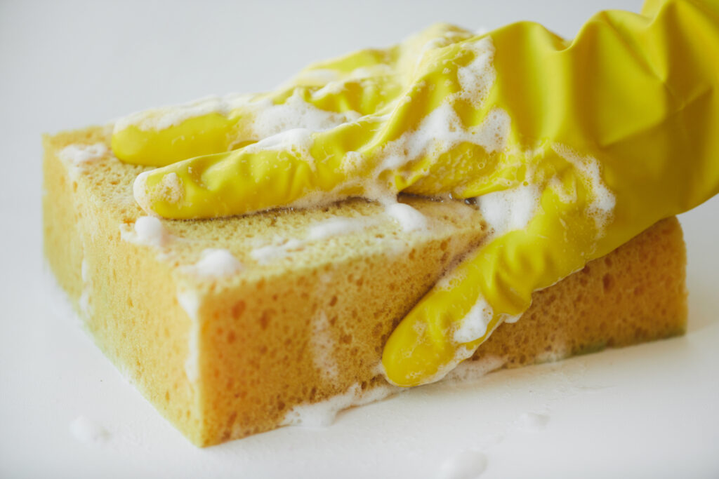 Get grease out of clothes using a sponge Joy of Cleaning FL