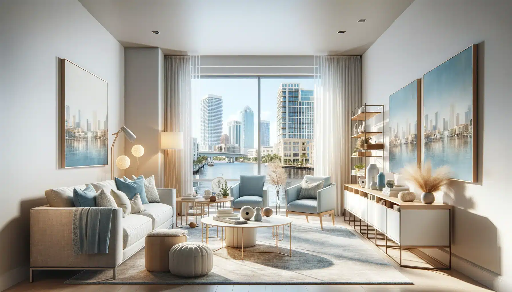 joy of cleaning service st pete tampa A photographic image of a table in an urban home of Tampa. The table is nicely organized clean and has bright natural light modern furnishings